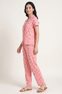 Zivame Farm Lore Knit Cotton Pyjama Set - Murex Shell — thumbnail 3